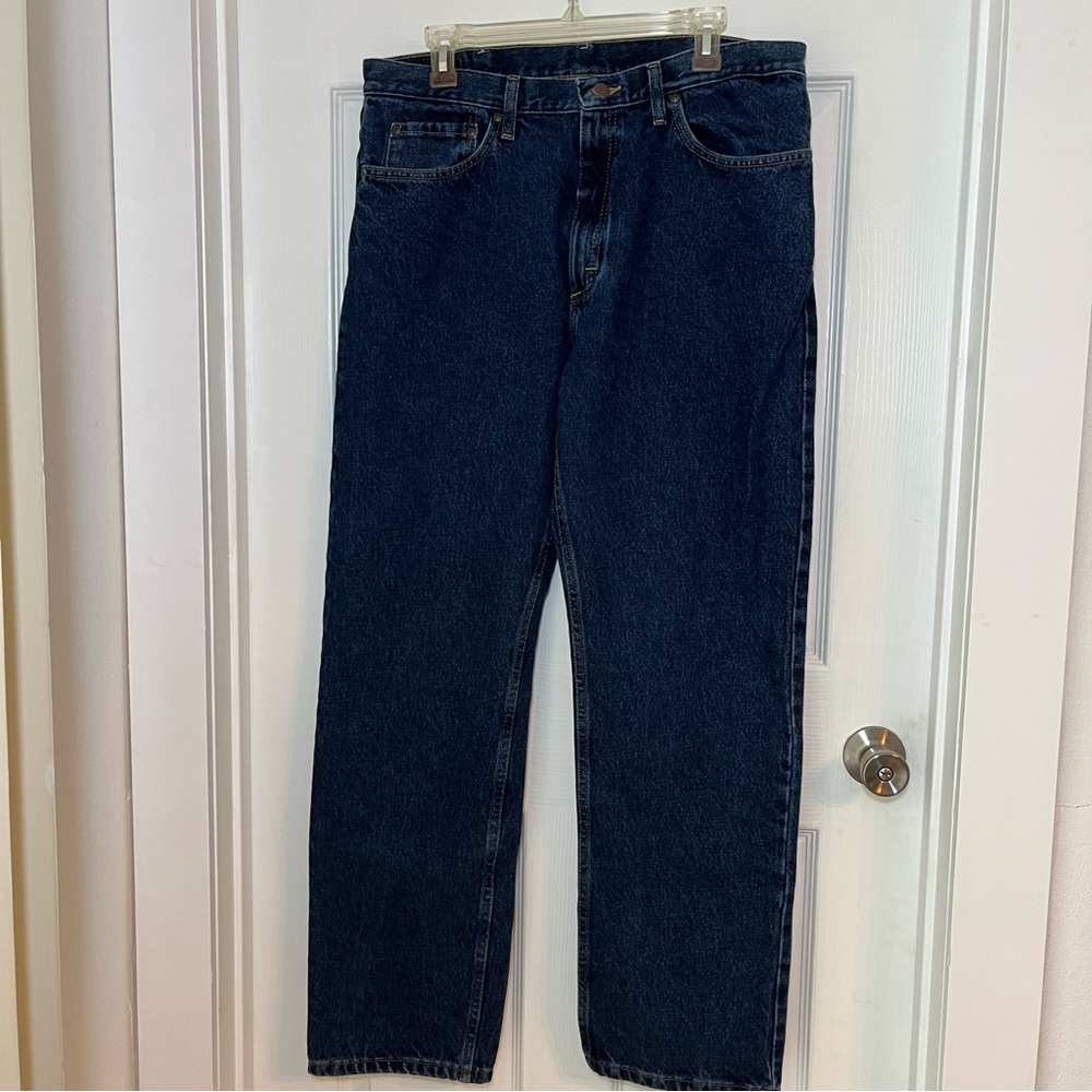 Wrangler Men's Dark Blue Straight Jeans